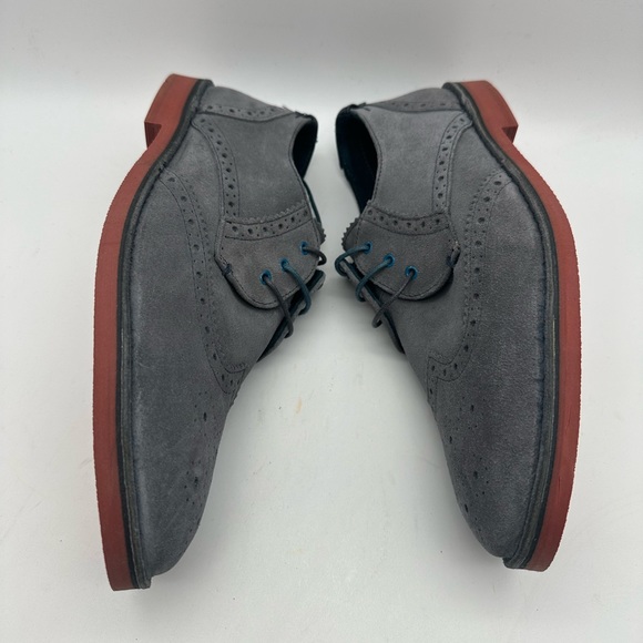 BRAND NEW TED BAKER LONDON JAMFRO Men's Gray Suede Brogues Size US 10 MSRP $150 - Picture 5 of 8